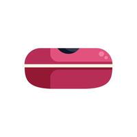Closed rectangular lunch box keeping food fresh vector