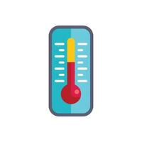 Thermometer showing increasing temperature icon illustration vector