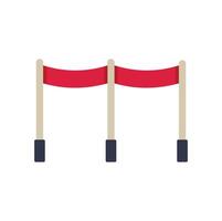 Red rope barrier limiting access for vip guests only vector