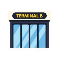 Airport terminal building b showing modern architecture vector