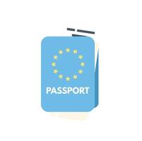 European union passport representing travel and citizenship vector