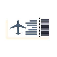 Airplane ticket representing travel and vacation booking vector