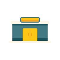 Illustration featuring a generic store front with a sign vector