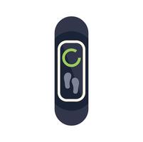 Smart scale measuring body composition showing footprints icon vector