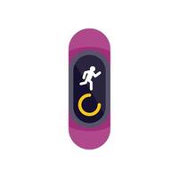 Fitness tracker displaying running man icon vector