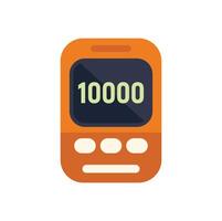 Orange subscriber counter showing 10000 followers or likes vector
