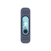 Fitness tracker showing running man icon displaying steps counter app vector
