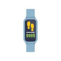 Modern smartwatch showing steps counter interface displaying steps walked in a day vector