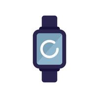 Smart watch displaying loading icon on white background vector