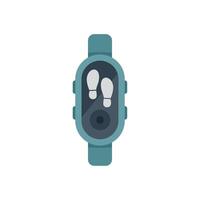 Smartwatch showing steps counter app interface vector