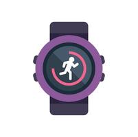 Smart watch showing running man icon on screen vector