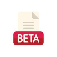Beta version file representing software development program vector