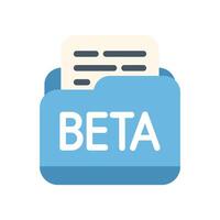 Beta software file folder containing documents for programming vector