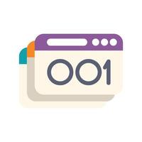 Web browser windows showing number one for success vector