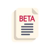 Stack of paper sheets showing beta testing icon vector