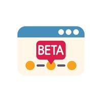 Beta software website under construction icon with loading progress bar vector