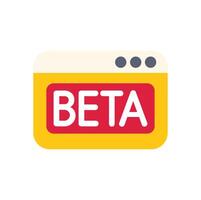 Beta version software under development symbol icon vector