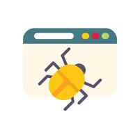 Website security bug crawling on webpage vector