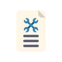 Technical support online help guide with wrench icon vector