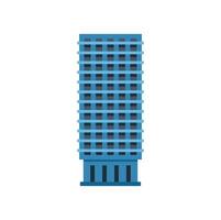 Modern city center business office building reaching for the sky vector