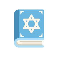 Blue book featuring a big white star of david, a symbol of judaism vector