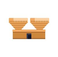 Balance scale comparing two sides representing equality and justice symbol vector