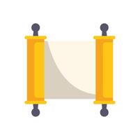 Ancient blank scroll with golden handles is waiting to be filled with text vector