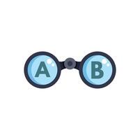 Binoculars comparing options a and b choosing best solution vector