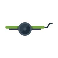 Angle grinder showing grinding wheel and handle vector