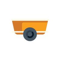 Empty trailer isolated on white background representing shipping and delivery vector