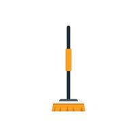 Push broom standing upright on white background vector