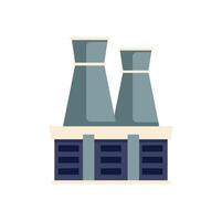 Nuclear power plant generating clean energy using atomic fission vector