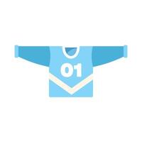 Light blue sports shirt with number one for team leader vector