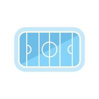 Minimalist illustration depicting empty soccer field from above vector