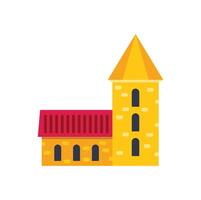 Medieval castle tower standing tall in flat design style vector