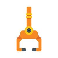 Robotic arm gripping with two claws open vector