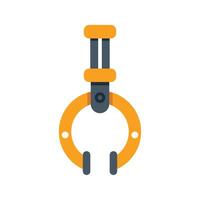 Industrial robotic arm gripper holding with two claws vector