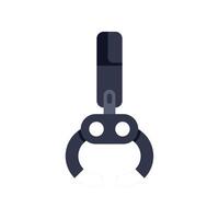 Robot arm claw holding empty space open wide vector