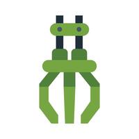 Green robot claw holding an invisible object vector