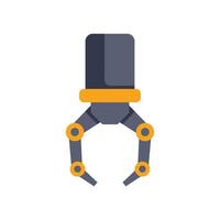 Robotic arm manipulator clawing with three fingers open vector