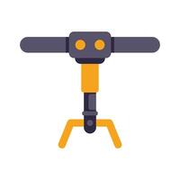Robotic arm picking up object with three claws vector