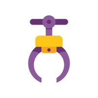 Robotic arm gripper holding, automation technology icon design vector