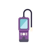 Gas detector device measuring methane level showing percentage on screen vector
