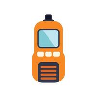 Portable radio transceiver device showing blank screen for communication vector
