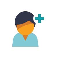 Adding new member to a team, businessman with plus sign icon vector