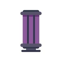 Purple ancient column standing on white background vector