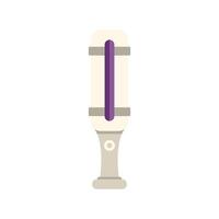Portable uv disinfection lamp standing on white background vector