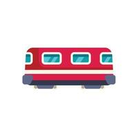Modern high speed train wagon standing on railway vector