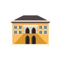 Yellow facade building with arches illustrating middle eastern architecture vector