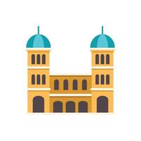 Big historical building with arches and turquoise domes vector